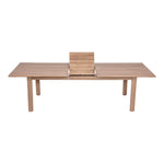 Newport 86.75" / 108" Acacia Wood Outdoor Patio Dining Table in Natural