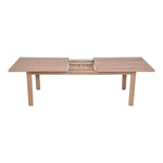 Newport 86.75" / 108" Acacia Wood Outdoor Patio Dining Table in Natural
