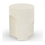 Olira Concrete And Fiberglass Indoor / Outdoor End Table in Cream