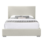 Crosby Linen Textured Fabric Upholstered King Bed in Beige
