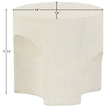 Olira Concrete And Fiberglass Indoor / Outdoor End Table in Cream