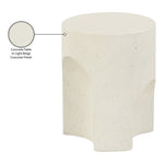Olira Concrete And Fiberglass Indoor / Outdoor End Table in Cream