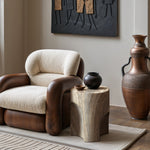 Olira Concrete And Fiberglass Indoor / Outdoor End Table in Natural