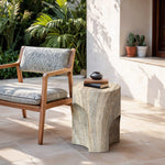 Olira Concrete And Fiberglass Indoor / Outdoor End Table in Natural