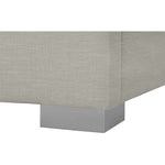 Crosby Linen Textured Fabric Upholstered King Bed in Beige