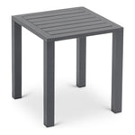 Maldives Aluminum Outdoor Patio End Table in Grey