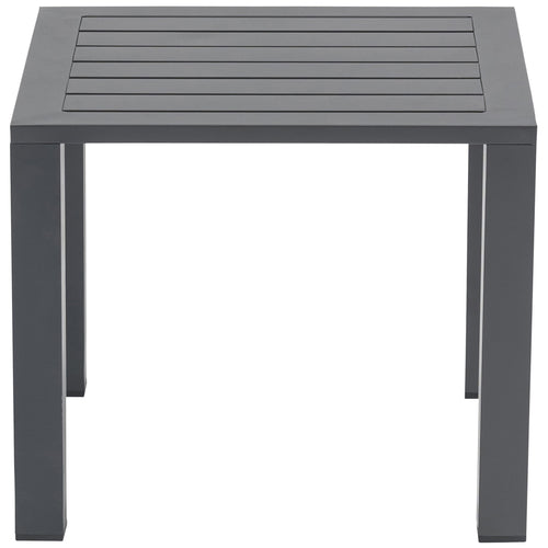 Maldives Aluminum Outdoor Patio End Table in Grey