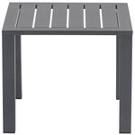 Maldives Aluminum Outdoor Patio End Table in Grey