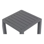 Maldives Aluminum Outdoor Patio End Table in Grey