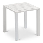 Maldives Aluminum Outdoor Patio End Table in White