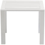 Maldives Aluminum Outdoor Patio End Table in White