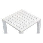 Maldives Aluminum Outdoor Patio End Table in White
