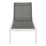Nizuc Adjustable Mesh Water Resistant Fabric Outdoor Patio Adjustable Sun Chaise Lounge (373-) in Grey