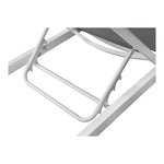 Nizuc Adjustable Mesh Water Resistant Fabric Outdoor Patio Adjustable Sun Chaise Lounge (373-) in Grey