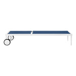 Nizuc Adjustable Mesh Water Resistant Fabric Outdoor Patio Adjustable Sun Chaise Lounge (373-) in Navy