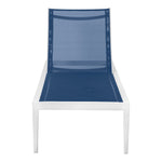Nizuc Adjustable Mesh Water Resistant Fabric Outdoor Patio Adjustable Sun Chaise Lounge (373-) in Navy