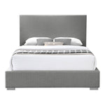 Crosby Linen Textured Fabric Upholstered Queen Bed in Grey