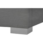 Crosby Linen Textured Fabric Upholstered Queen Bed in Grey