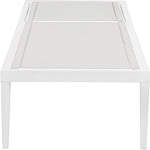 Nizuc Adjustable Mesh Water Resistant Fabric Outdoor Patio Adjustable Sun Chaise Lounge (373-) in White