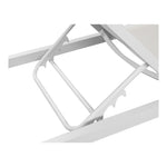 Nizuc Adjustable Mesh Water Resistant Fabric Outdoor Patio Adjustable Sun Chaise Lounge (373-) in White