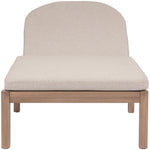 Newport Water Resistant Fabric Upholstered Outdoor Patio Lounge Chair in Beige