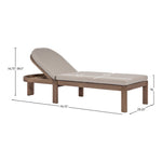 Newport Water Resistant Fabric Upholstered Outdoor Patio Lounge Chair in Beige