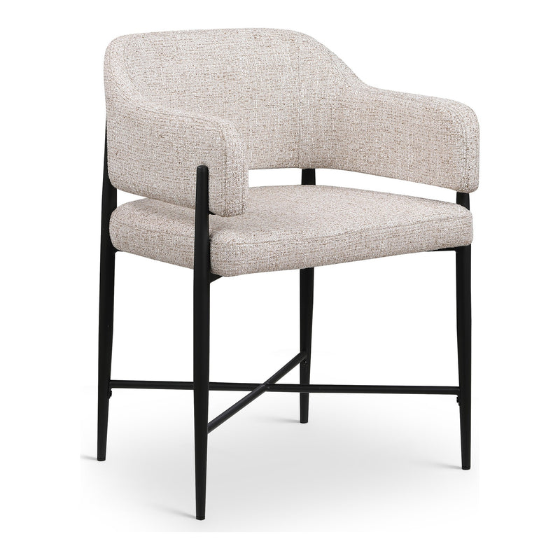 Dame Fabric Upholstered Dining Chair in Beige