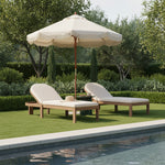Newport Water Resistant Fabric Upholstered Outdoor Patio Lounge Chair in Cream