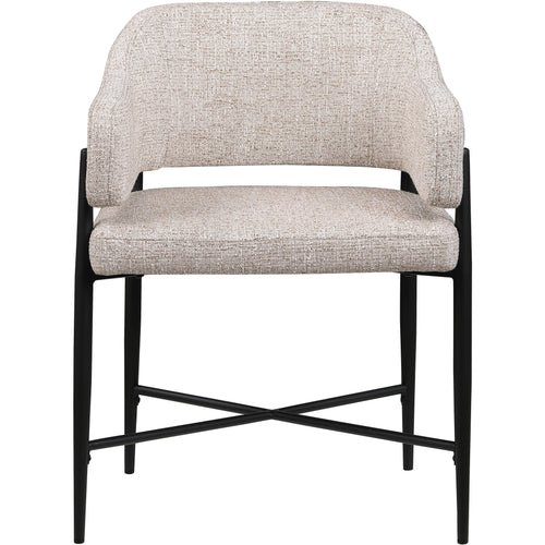 Dame Fabric Upholstered Dining Chair in Beige