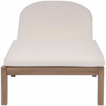 Newport Water Resistant Fabric Upholstered Outdoor Patio Lounge Chair in Cream