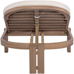 Newport Water Resistant Fabric Upholstered Outdoor Patio Lounge Chair in Cream