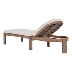 Newport Water Resistant Fabric Upholstered Outdoor Patio Lounge Chair in Cream