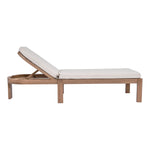 Newport Water Resistant Fabric Upholstered Outdoor Patio Lounge Chair in Cream