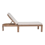 Newport Water Resistant Fabric Upholstered Outdoor Patio Lounge Chair in Cream