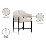 Dame Fabric Upholstered Dining Chair in Beige