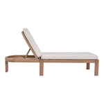 Newport Water Resistant Fabric Upholstered Outdoor Patio Lounge Chair in Cream