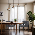 Dame Fabric Upholstered Dining Chair in Black