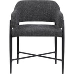 Dame Fabric Upholstered Dining Chair in Black