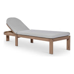 Newport Water Resistant Fabric Upholstered Outdoor Patio Lounge Chair in Grey