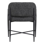 Dame Fabric Upholstered Dining Chair in Black
