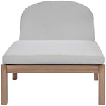 Newport Water Resistant Fabric Upholstered Outdoor Patio Lounge Chair in Grey
