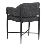 Dame Fabric Upholstered Dining Chair in Black