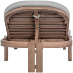 Newport Water Resistant Fabric Upholstered Outdoor Patio Lounge Chair in Grey