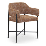 Dame Fabric Upholstered Dining Chair in Cognac