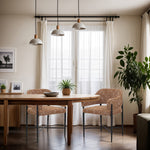 Dame Fabric Upholstered Dining Chair in Cognac