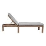 Newport Water Resistant Fabric Upholstered Outdoor Patio Lounge Chair in Grey