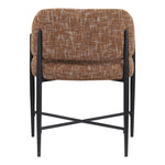 Dame Fabric Upholstered Dining Chair in Cognac