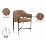 Dame Fabric Upholstered Dining Chair in Cognac
