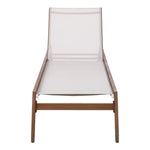 Maui Water Resistant Fabric Upholstered Outdoor Patio Lounger in Cream