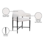 Dame Fabric Upholstered Dining Chair in Cream